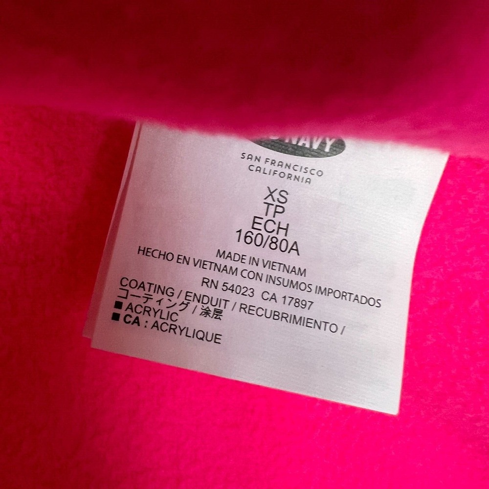 Old Navy Puffer Vest Womens XS Hot Pink Zip Pockets Love Valentines Day Preppy - Picture 4 of 8